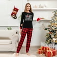 thumbnail image 4 of Black And Red Cute Family Christmas Pajamas, 2025 Family Christmas PJ Set With Dog, 4 of 7
