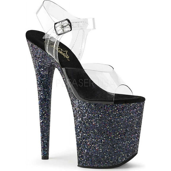 Women's Pleaser Flamingo-808LG Glitter Ankle Strap Sandal