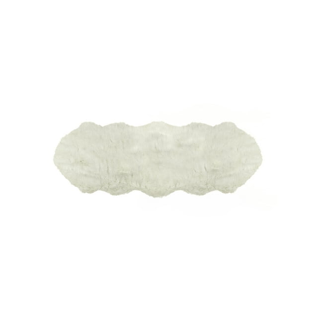 Luxe Gordon Tapis Double en Fausse Peau de Mouton / 2'x6'