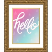 Batista, Dee 12x14 Gold Ornate Wood Framed with Double Matting Museum Art Print Titled - Hello