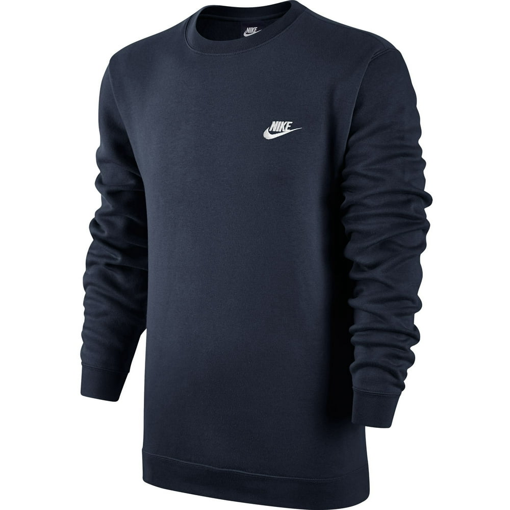 Nike - Nike Club Fleece Crew Neck Men's T-Shirt Blue/White 804340-451 ...