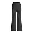 thumbnail image 7 of SYMOID Womens High Waisted Capri Pants Stretch Business Casual Pants Slim Fit Knee Length Dress Pants Dark Gray,Size M, 7 of 7