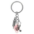 thumbnail image 4 of Llavero con dije para trabajadores médicos, llavero con colgante para mochila, llavero de doctor, llavero de enfermera, 4 of 5