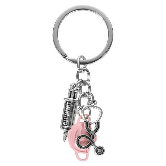 OUNONA  Nurse Charm Key Chain Syringe Keychain Travel Miss