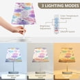 thumbnail image 3 of Table Lamps 3 Color 10 Way Dimmable LED Nightstand Lamp for Bedroom, Living Room, Home Office Pink and Purple Flowers Small, 3 of 7