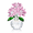 Pink, variant on ABCISI Blue Crystal Flower Ornament, 3.78 in Faceted Glass Flower Figurine with Round Cut Base, Sapphire Crystal Decor for Home Office Desk Shelf Gifts(Blue)