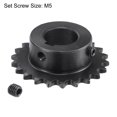 thumbnail image 3 of Unique Bargains 22 Teeth Sprocket 1/4' Pitch, 16mm Bore Carbon Steel, Keyway with 2 Set Screws, 3 of 6