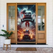 Stay Puft Movie Ghostbusters Door Cover Decorated Banner Tapestry Home Decoration Holiday Party Supplies Door Banner Porch Sign Banner 72.8 x 35.4 Inch