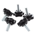 thumbnail image 4 of 15 Pcs M6 x 15mm Macho Rosca 25mm Hex en Forma de Cabeza de Sujecion Perilla Negro, 4 of 4