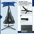 thumbnail image 4 of Aukfa Hammock Chair Zero Gravity Lounger Chair with Canopy & Pillow for Outdoor,Navy, 4 of 7