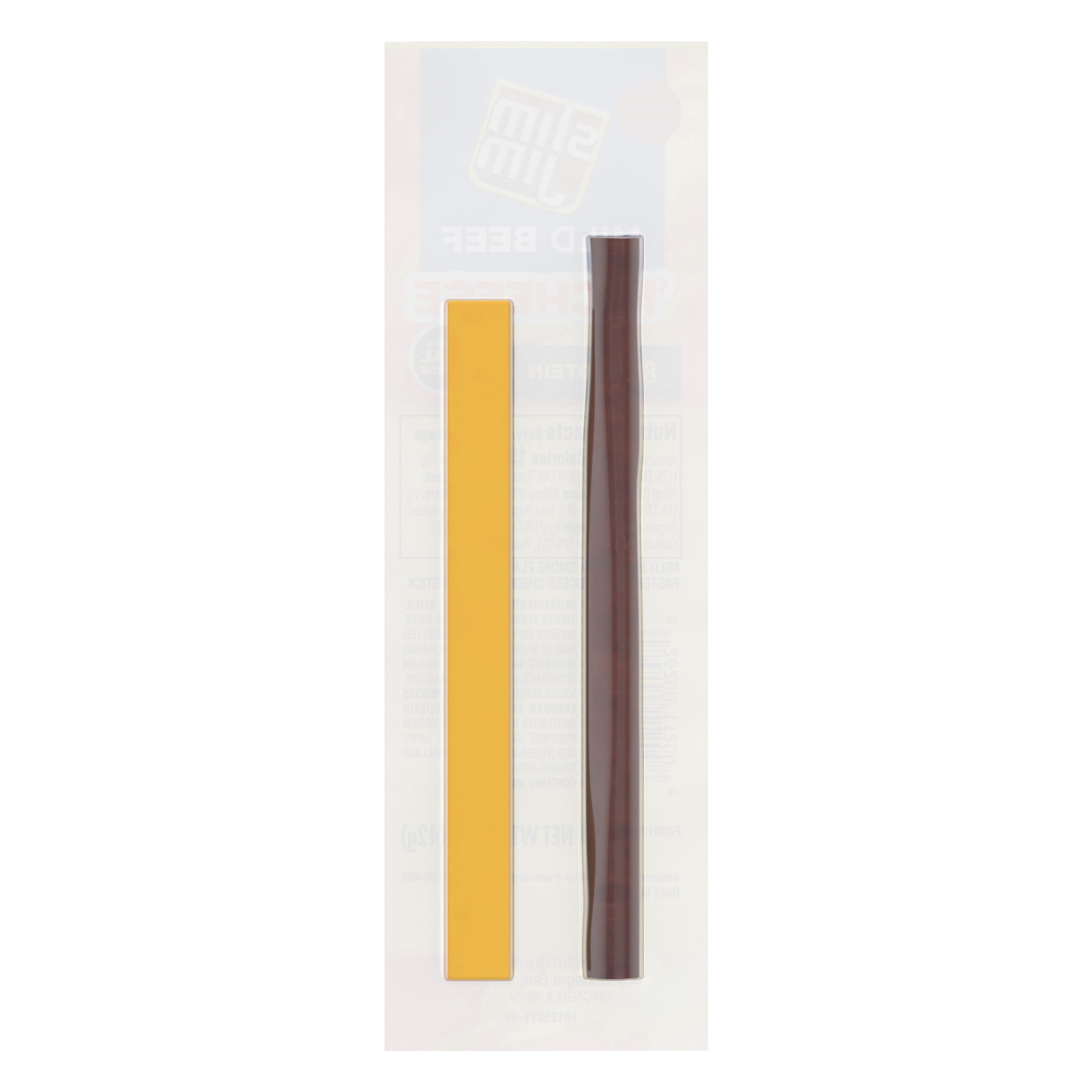 Slim Jim Beef Jerky Meat Sticks & Cheese, Mild Flavor, 8g Protein per Serving, 1.5 oz.