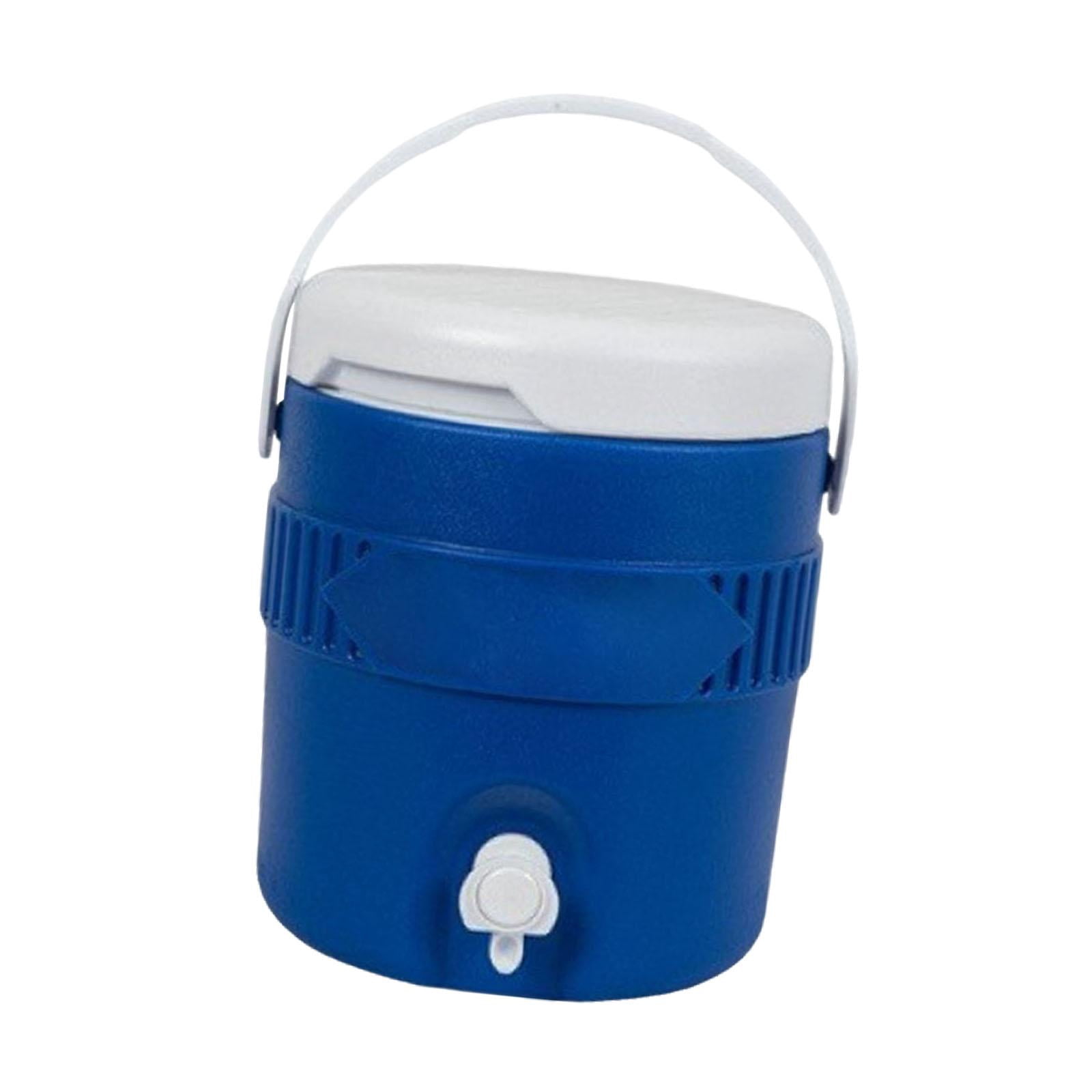 Wswqop 3.8L Insulated Camping Water Bottle Jug Reusable Leakproof with Spout Ice Water Blue