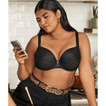 thumbnail image 3 of Freya Cameo Deco Plunge Moulded Underwire Bra (3160),28GG,Black, 3 of 12