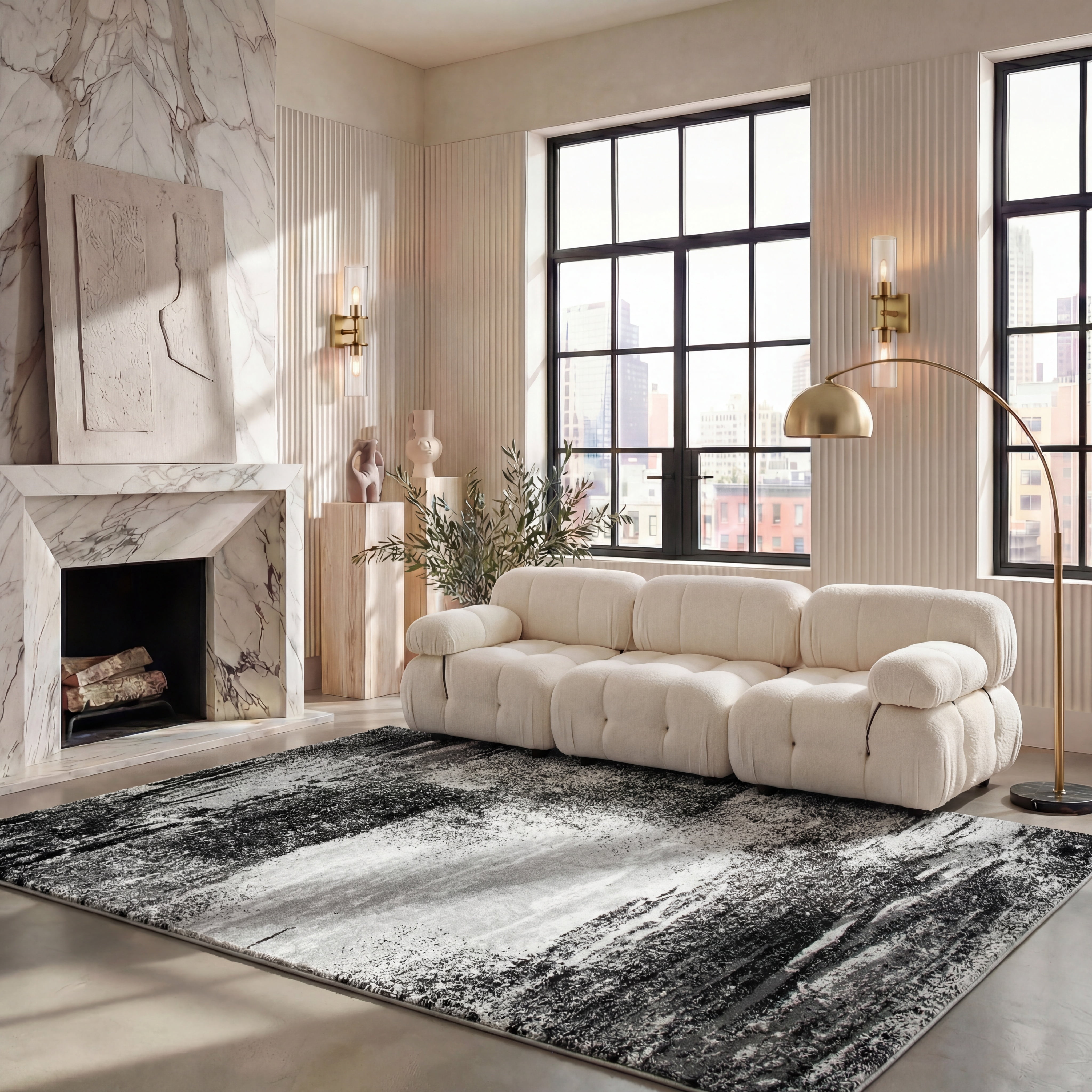 Safavieh Adirondack Rudyard Abstract Ombre Area Rug, Silver/Multi, 9' x 12'