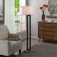 thumbnail image 4 of Better Homes & Gardens 61"H Metal Windowpane Floor Lamp, Black Finish with Faux Wood Base, Bulb Included, 4 of 10