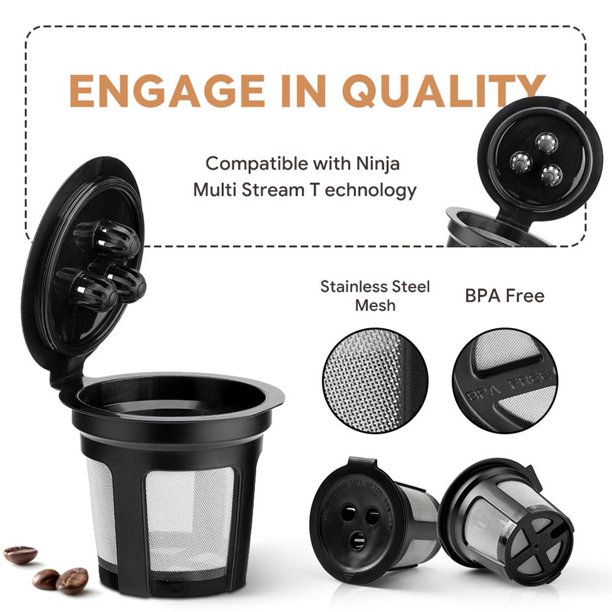 Tazas K reutilizables Filtros de café K Cup recargables para cafetera (1PCS)