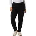 thumbnail image 5 of 32 Degrees Womens Knit Stretch Elastic Waist Twill Pant (Black, XXL), XX-Large, 5 of 6