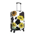 thumbnail image 3 of Balery Luggage Cover Black Cow Print With Sunflowers Country Print Suitcase Covers for Luggage Elastic Washable Suitcase Protector Fits 18-32 Inch Luggage-Large, 3 of 9