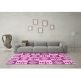 thumbnail image 3 of Ahgly Company Indoor Square Oriental Pink Modern Area Rugs, 4' Square, 3 of 4