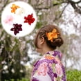 thumbnail image 3 of 5 uds Clip de pelo de flor Artificial creativo doble orquídea flor horquilla Hawaii accesorio para el cabello fiesta, 3 of 6
