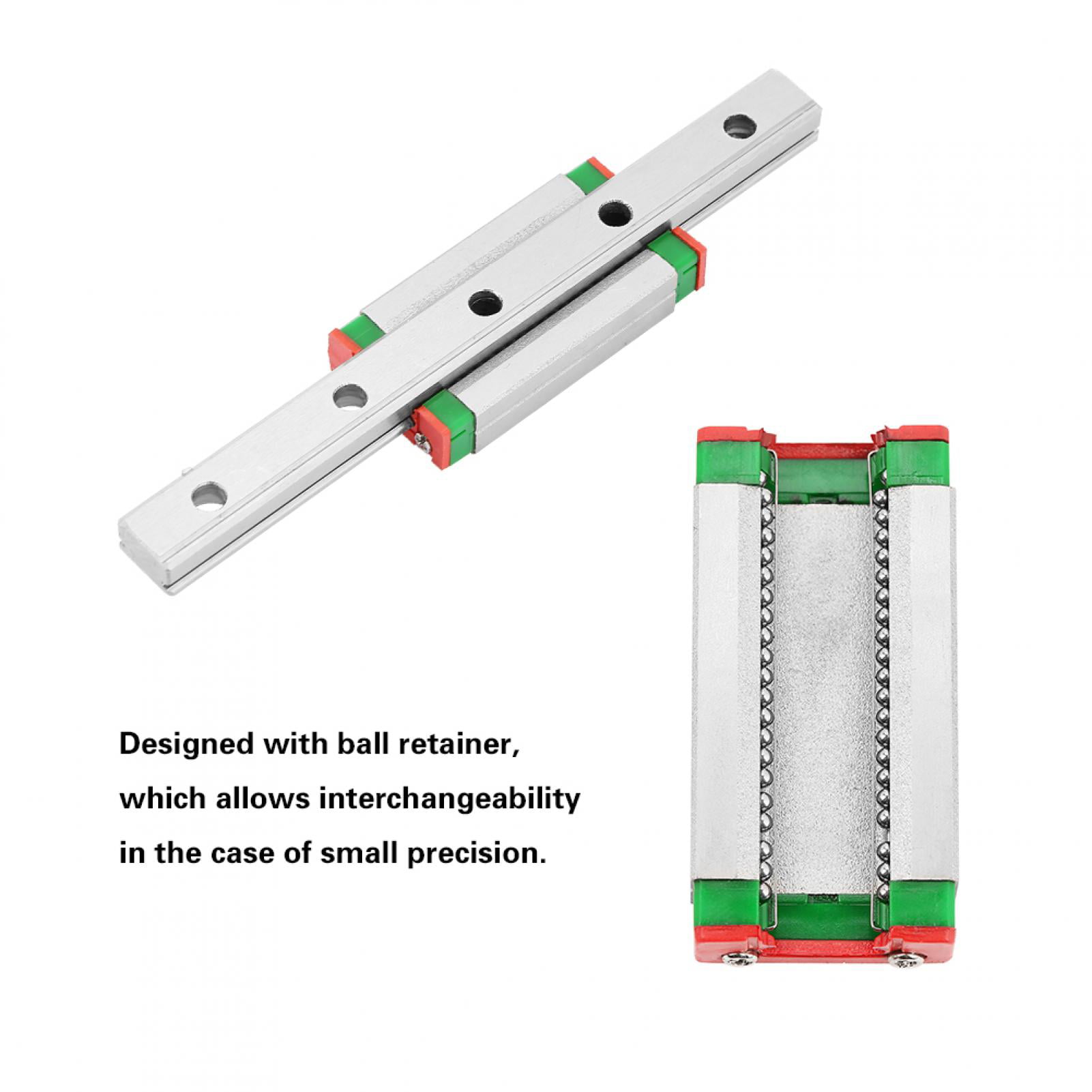 Slide Block Linear Guide Rail,100mm MGN9H Miniature Linear Rail Guide Rail 9mm Width 
