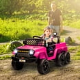thumbnail image 2 of Qaba 12V 7A Kids Electric RC Car, Toddler Ride on Toys w/ 4WD/2WD Switch, Gift for Boys & Girls, Pink, 2 of 10