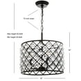 thumbnail image 3 of JONATHAN Y Gabrielle 16" Crystal/Metal LED Pendant, Oil-Rubbed Bronze, 3 of 8
