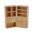 thumbnail image 3 of Dollhouse Miniature Furniture Set 4PCS Wooden Cabinet Cupboard 1:12 Dollhouse Various Styles Decoration DIY Freely Combinable Furniture Kit Kitchen Bedroom Living Room Display Ornaments (Wood), 3 of 6