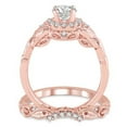 thumbnail image 3 of Antique 2.25 Carat Round Moissanite Engagement Ring set on 10k Rose Gold, 3 of 3