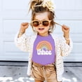thumbnail image 3 of 3rd Birthday Rainbow Shirt for Little Girls Retro Third Bday Outfit Purple Shirt, 3 of 6