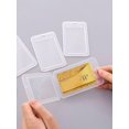thumbnail image 3 of 5Pcs Transparent Card Holder Waterproof Bus Card Cover Student Clamshell Id Card Cover Name Tag Badge Holder for Cruise Ship Cards, Nurses, Office and, 3 of 5
