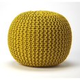 thumbnail image 2 of Butler Specialty Company Pincushion Woven Cotton 19"W Pouffe - Gold, 2 of 3