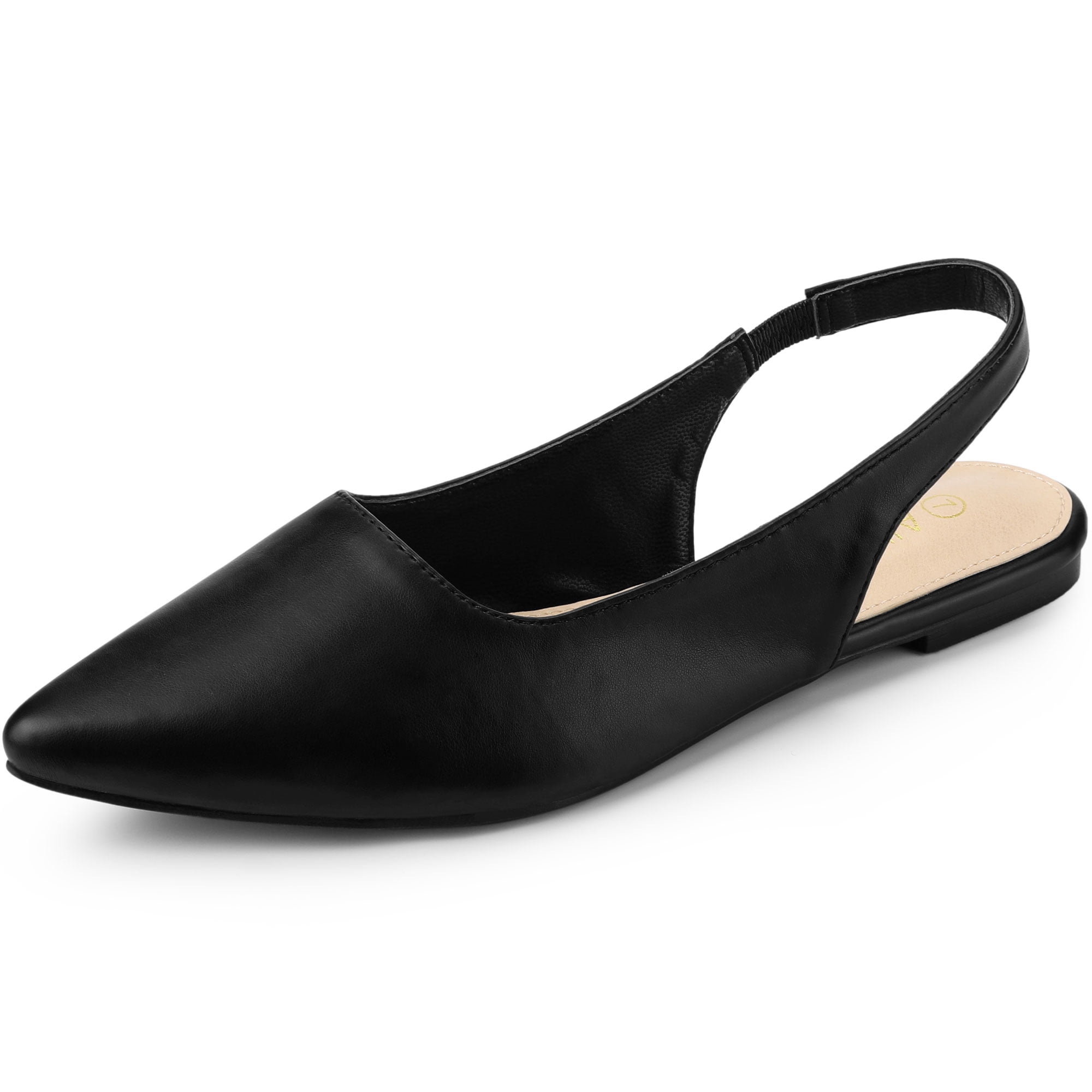 Zapatos Planos Con Punta Puntiaguda De Charol Para Mujer, Con Puntera Cerrada, Cómodos, Informales, Para Caminar, Negro