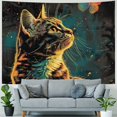 thumbnail image 4 of Orinice Cute Cat Tapestry Wall Hanging Unique Style Graphic Tapestries for Home Wall Decor Art Living Room Bedroom 40x60inch, 4 of 6