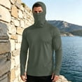 thumbnail image 2 of PBFRDSJ Summer Thin Hoodie with Face Mask Men's UPF 50+ Sun Protection Long Sleeve Fishing Shirts for Hiking Outdoor Workout, 2 of 9