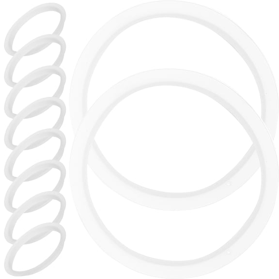 LOLIPPYY 10Pcs Silicone Gaskets Replacement for Jar Lids White Sealing for Kitchen