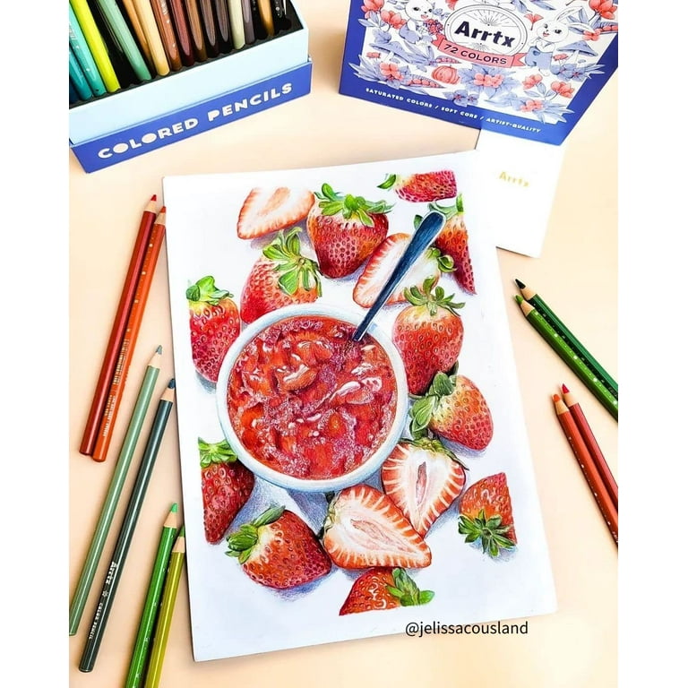 Soft Sketching Arrtx Leads Drawing Colored 72/126 High-lightfastness Pencils  Rich Core For Pigments Coloring