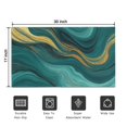 thumbnail image 5 of Teal and Gold Marble Glitter Waves Pattern Door Rugs,Washable Non Slip Door Mats Indoor,Decorative Door Mats,Entry Mat Indoor for Entrance,Bedroom,Kitchen,Bathroom,17"x30", 5 of 6