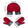 thumbnail image 3 of Mitaines de Couple Double Couche Épaissie en Polaire, Mitaines de Main Connectables Rouges pour Temps Froid, Cyclisme, Ski, 3 of 6