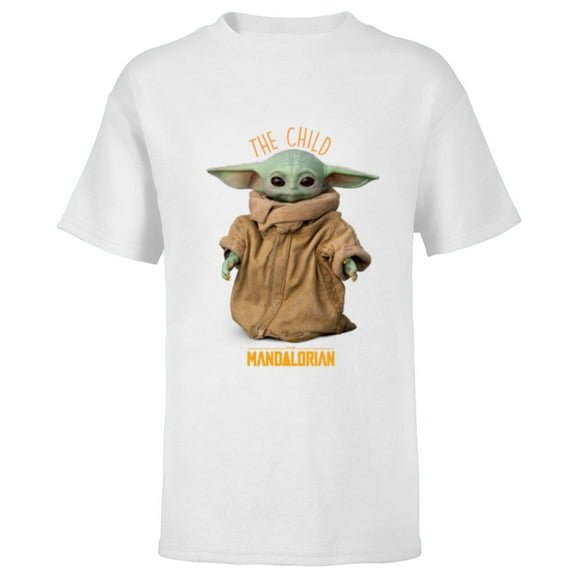 Star Wars The Mandalorian The Child Cute - Short Sleeve T-Shirt for Kids - Customized-White