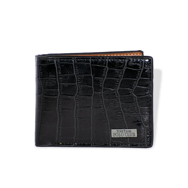 Set Polo Club Hombre Cartera Cinturón Kit Negro Casual Modelo