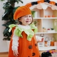 thumbnail image 4 of EUDIDV Spooky Props Halloween Pumpkins Hat And Winter Mother Baby Knitted Hat New Halloween Pumpkins Warm Beret Halloween Decorations, 4 of 7