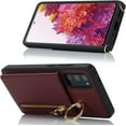 thumbnail image 5 of Samsung Galaxy S20 FE Phone Case with Card Holder for Women, Phone Case Galaxy S20 FE Wallet with Strap Credit Card Slots Crossbody with Kickstand Zipper Case for S20 FE - Red Wine, 5 of 9