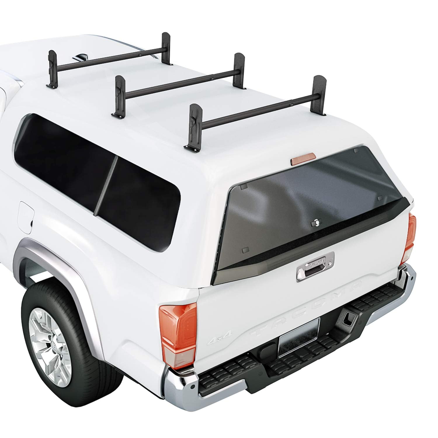 AA Racks Model DX36 Universal Pickup Truck Cap Topper 3 Bar Ladder Roof Van Rack System Adjustable Steel Cross Bars Sandy Black Walmart