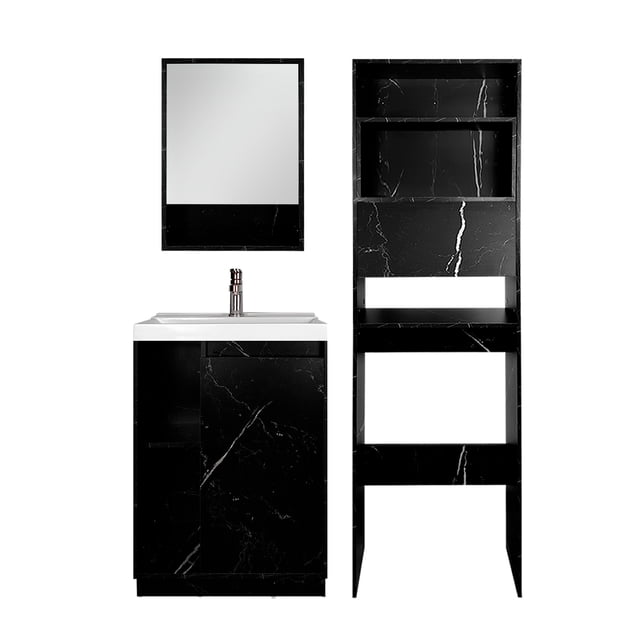 Combo Gabinete De Baño BARCELONA Mueble Sobre WC Y Botiquin.