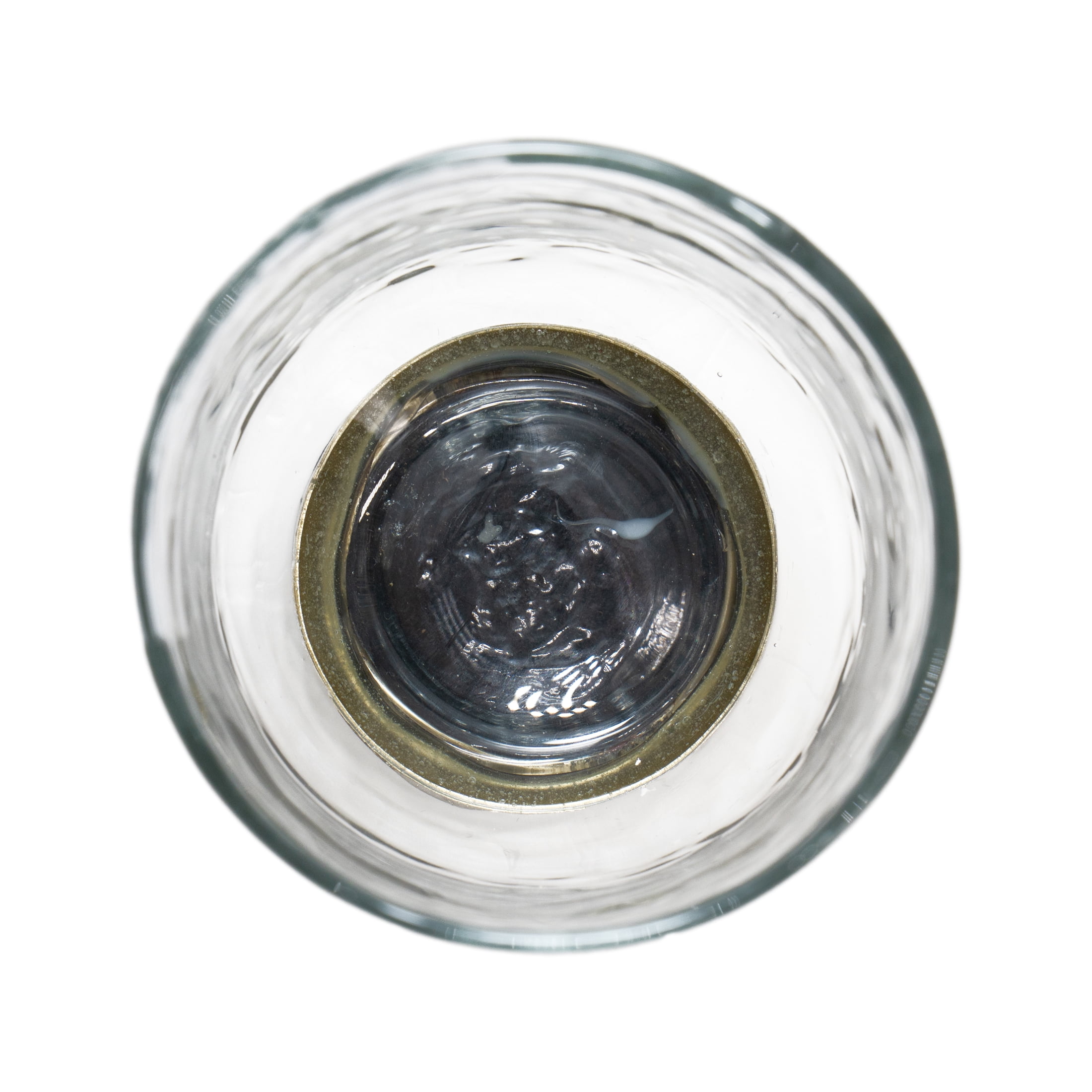 My Texas House Clear and Gold Glass Christmas Votive Candle Holder, 4"