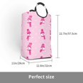 thumbnail image 3 of KLL Pink Scarf Snowman Laundry Hamper,Large Canvas Fabric Lightweight Storage Basket Toy Organizer Dirty Clothes Collapsible Waterproof, 3 of 6