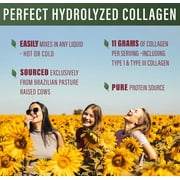 Perfect Supplements Hydrolyzed Collagen Peptides Powder, Unflavored, Grass-Fed, 660 g