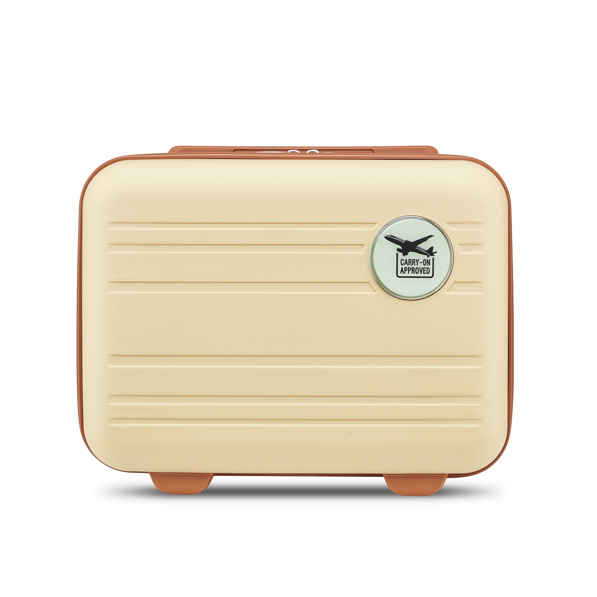 4 Piece PP Hard Shell Luggage Sets,Lightweight& Durable Suitcase with TSA Lock,Airline Certified Carry-on Luggage(14/20/24/28in),Apricot Cream