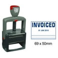 thumbnail image 1 of Printtoo Heavy Duty Dater Stamp With Invoiced Text Office Stationery Self Inking Date Rubber Stamp-Blue, 1 of 1